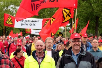 Warnstreik im Industriegebiet Bettenhausen. Foto: nh