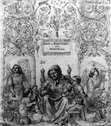 Märchenfrau mit sechs Kindern. grimm130327
