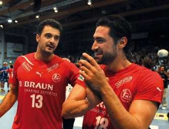 Alexandros Vasilakis (links) und Grigorios Sanikis. Foto: Heinz Hartung mt-melsungen130327