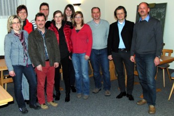 Der alte und neue MT-Leichtathletik-Chef Hans-Jörg Enlger, Zweiter von links, mit seinen Mitarbeitern. Foto: Alwin J. Wagner