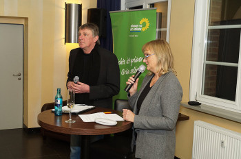 Kreisvorstandssprecherin Dr. Bettina Hoffmann, Kreisvorstandssprecher Hermann Häusling. Foto: nh