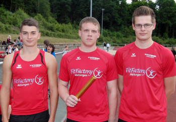 Henri Alter, Mario Nadler und Florian Schareina belegten Rang zwei  über 3x1000 m. Foto: nh