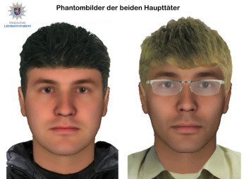 Phantombilder der beiden Täter. Foto: Polizei Homberg/obs Phantombilder der beiden Täter. Foto: Polizei Homberg/obs