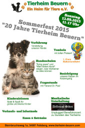 Plakat: Tierheim Beuern