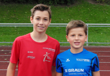 Yannik Schleider und Alexander Ludwig übersprangen beide 1,40 m im Hochsprung. Foto: nh