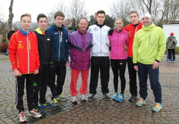 Das MT-Nachwuchs-Team beim Silvesterlauf in Kaufungen. Foto: Alwin J. Wagner