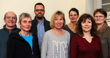 Burghart Meyer-Stagneth, Hellen Bockskopf, Holger Braun, Christiane Rößler, Ina-Beate Tollhopf, Ursula Diez und Sabine Stagneth (v.l.). Foto: nh