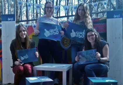 Ein Teil des „gud so Teams“, von links, Laura Brüchle, Johanna Meißner, Franziska Jäger und Anika Wolf. Foto: nh Ein Teil des „gud so Teams“, von links, Laura Brüchle, Johanna Meißner, Franziska Jäger und Anika Wolf. Foto: nh