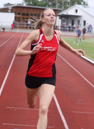 Katharina Wagner legte in München die Stadionrunde in 60,64 Sekunden zurück. Foto: Lothar Schattner