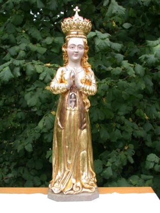 Die Quinauer Madonna in der Wallfahrtskirche Maria Hilf in Trutzhain. Foto: nh