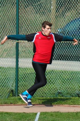 Stark verbessert stellte sich auch Johannes Berg im Diskuswerfen vor. Foto: nh