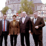 Die beiden Landtagskandidaten Wettlaufer (li.) und Weinmeister (re.) mit der CDU-Stadtverbandsvorsitzenden Claudia Ulrich und dem Ehrengast Peter Altmaier. Foto: nh