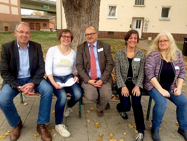 Gruppenfoto der Organisatoren v.l. Claus Steinmetz, Melanie Nöll, Andreas Wiesner, Sonja Pauly, Karin Schmid. Foto: nh