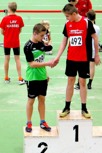 Niclas Dittmar gewann den Weitsprung mit 5,08 m vor Aiden Harrison (Enkheim, 4,99 m). Foto: nh