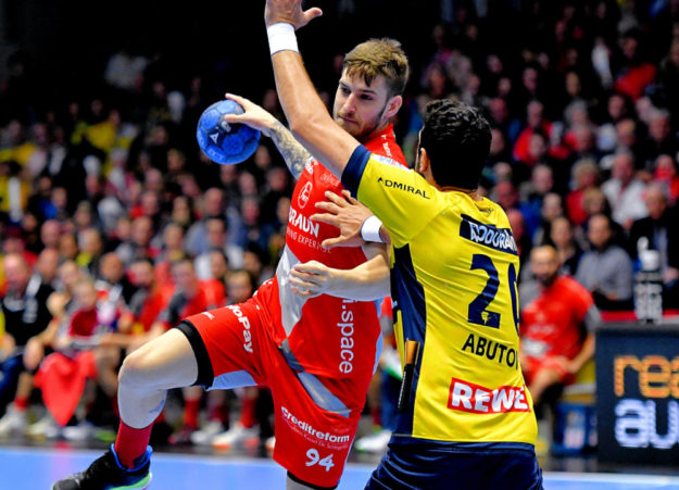 Domagoj Pavlovic meldete sich mit einem Kempa-Tor nach langer Verletzungspause zurück. Foto: Heinz Hartung