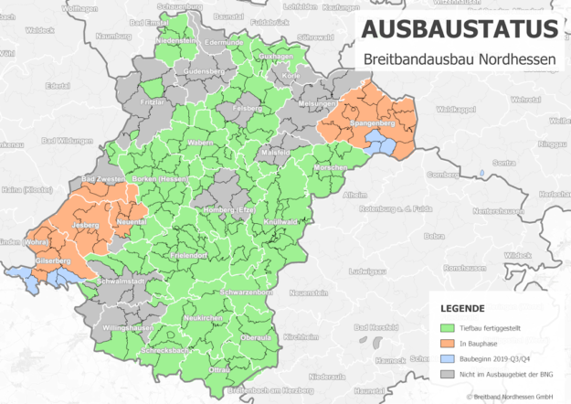 Die Breitband Nordhessen GmbH (BNG) gibt aktuell den Ausbaugrad für das schnelle Internet im Schwalm-Eder-Kreis bekannt. Foto: BNG