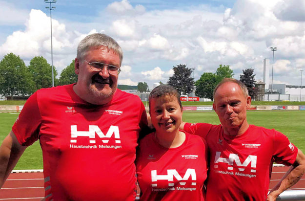 Reiner Hilgenberg, Monika Groh und Bernd Gabel vertraten die Melsunger Farben beim Pfingstsportfest in Allendorf. Foto: nh