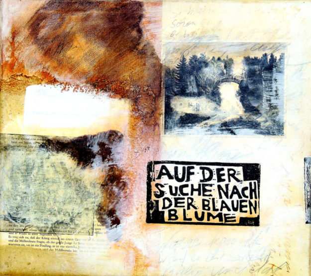 „Auf der Suche nach der Blauen Blume.“ Grafik: Michael Lampe