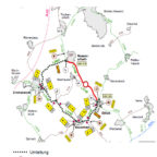 Während der umfangreichen Straßensanierung im Schutzgebiet gilt der Umleitungsplan von Hessen Mobil. Skizze: nh