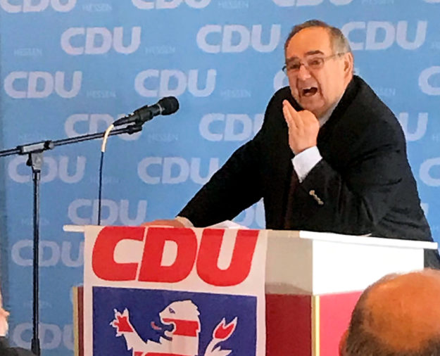 Bernd Siebert auf dem Bezirksparteitag in Guxhagen. Foto: nh