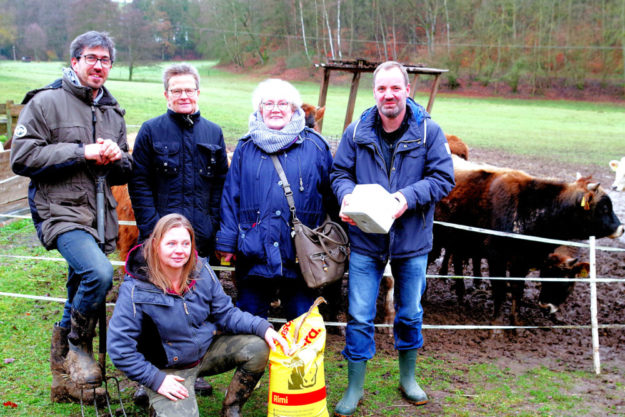 Von links: Björn und Susanne Wolfg (knieend), Erika Bick, Christel Gerstmann und Daniel Helwig. Foto: Mühling