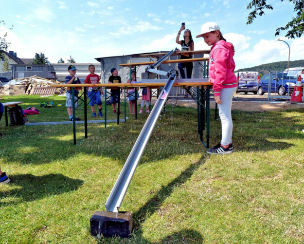 Den Herkules-Kaskaden nachempfunden: Die Ferienspiele wurden zu Wasserspielen. Foto: nh