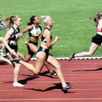 Vivian Groppe bei 80 Meter deutlich in Führung. Nach dieser Sprintdemonstration holte sie sich den 100m-Titel in 12,01 Sekunden. Foto: nh