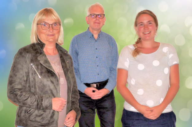 Die Vorstandsmitglieder (v.li.) Dr. Bettina Hoffmann, Jörg Warlich und Christine Glück wollen die Weichen für eine aktive Klimapolitik für Niedenstein stellen. Foto: GRÜNE Niedenstein | Montage: seknews