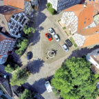 Historisches Zentrum Gudensbergs: Der Alte Markt von oben. Foto: Elisa Mand