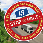 Die Grüne Jugend Schwalm-Eder will das A49-Projekt noch immer kippen. Montage: gsk