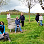 Der neugewählte Ortsbeirat für Dissen (v.l.): Stefan Ringleb mit Johanna, Gerlinde Minkel, Silke Lange, Frank Lengemann (Ortsvorsteher), Matthias Opper, Stefanie Stephan mit Paula und Mirjam Clobes-Matthias (Stellv. Ortsvorsteherin). Foto: nh