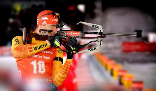 Als Weltklasse-Biathlet ist Arnd Peiffer mit Erfolgsstrategien sehr gut vertraut. Zur Bestenehrung teilt er seine Erfahrung mit den Spitzenabsolventen der IHK Kassel-Marburg. Foto: ©PROMOART
