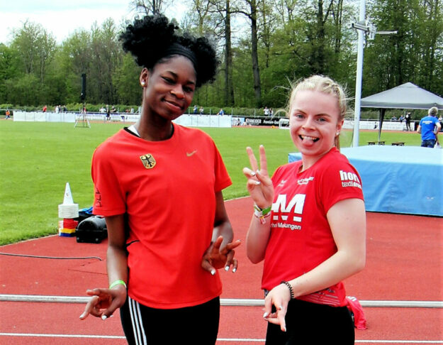 Holly Okuku (Baunatal) und Vivian Groppe (MT Melsungen) starten am Wochenende in Mannheim beim Qualifikationswettkampf für die U20-EM. Foto: nh