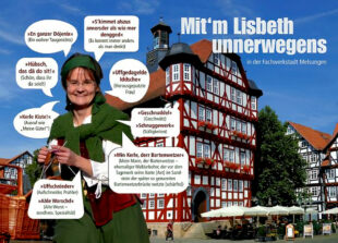 Wer mit’m Lisbeth auf Stadtrundgang geht, darf sich auf eine zünftige Sprache und etliche Anekdoten aus der Stadt der Bartenwetzer freuen. Quelle: Astrid Laabs