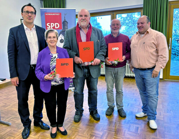 Sören Bartol, Ilse Theis, Frank Kristahl, Peter Appenroth und Daniel Diebel. Foto: N.N. | SPD Treysa