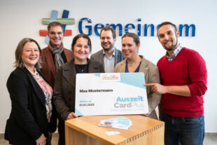 Vorstellung der AuszeitCardPlus in den Räumlichkeiten der IHK Kassel-Marburg. Von links: Angela Eisenblätter, Claus Günther, Dorothea Eberhardt, Daniel Hankel, Annette Hannappel, Kai Georg Bachmann. Foto: Heiko Meyer | Regionalmanagement Nordhessen GmbH