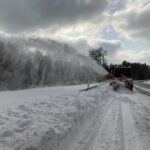 Wenn eine der wichtigen Verkehrsadern hoch einschneit, räumen u.a. Schneefräsen die Fahrbahnen ruckzuck wieder frei. Foto: N.N. | Die Autobahn GmbH des Bundes