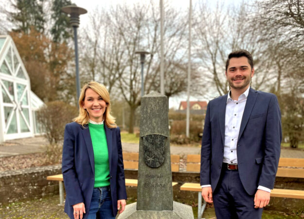 Wiebke Knell zu Besuch in Gilserberg bei Bürgermeister Lukas Daum. Foto: N.N. | FDP im Hessischen Landtag