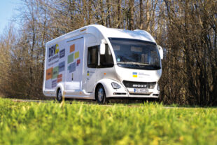 Das Rentenmobil startet im April seine Rundfahrt durch 19 hessische Städte. Foto: DRV Hessen