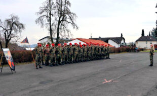 So sieht ein Appell der 9. Kompanie des Feldjägerregiments 2 aus. Foto: N.N. | Gemeinde Neuental