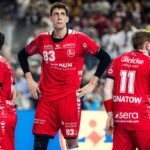 Die MT Melsungen hat alles versucht – aber im Finale des Lidl Final4 unterlag die Mannschaft von Trainer Roberto Garcia Parrondo dem THW Kiel 23:28 (9:10). Das Bild zeigt die enttäuschten MT-Profis Erik Balenciaga, Ian Barrufet und Dimitri Ignatow. Foto: Alibek Käsler