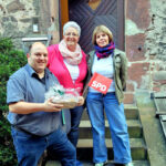 Daniel Diebel, Co-Vorsitzender SPD AG SelbstAktiv, mit Andrea Graf (OV-Vorsitzende) und Inge Fleschenberg (stellv. OV-Vorsitzende). Foto: N.N. | SPD Ortsverein